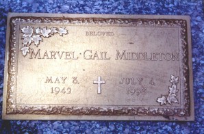 M. Gail Middleton's gravestone